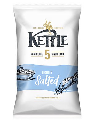 Finally, in nutritional first-place, somewhat surprisingly, are a simple classic - Kettle's Lightly Salted Crisps