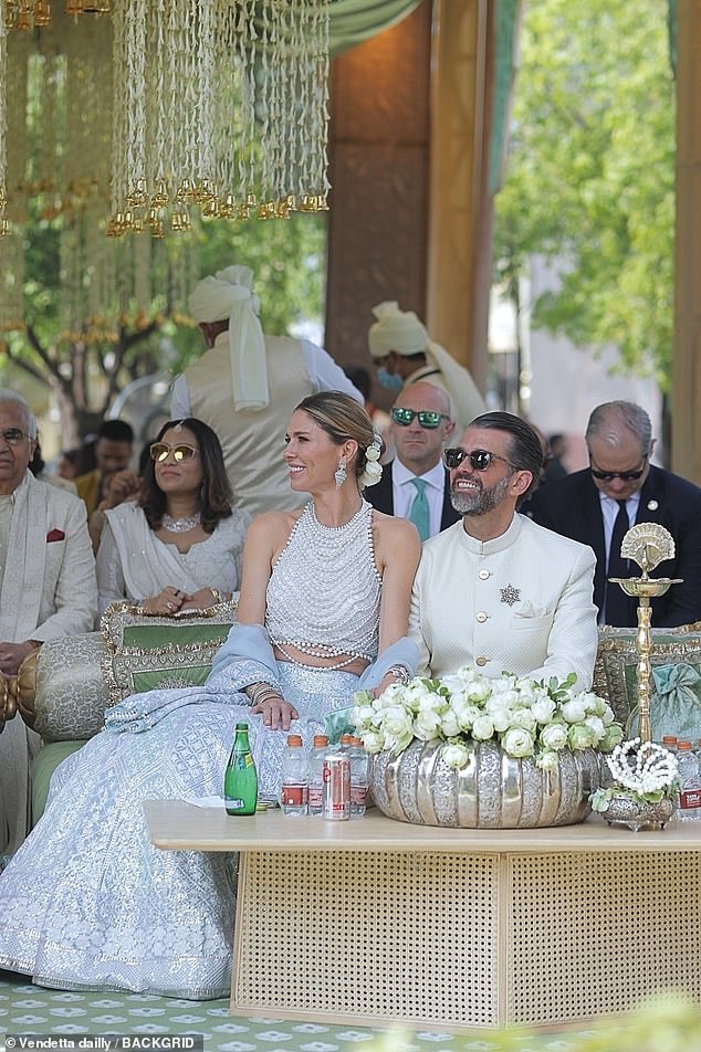 As Lopez danced up a storm, Don Jr and Bettina looked more in love than ever as they laughed and smiled during the festivities