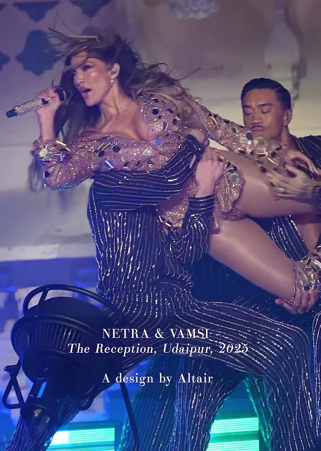 The 56-year-old almost spilled out of her plunging flesh-toned leotard during a rigorous dance routine