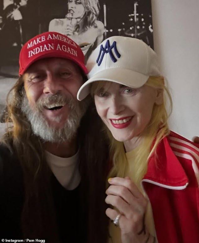 The designer passed away in a hospice 'surrounded by family', a statement revealed (pictured in her last social media post with Spanish designer Miguel Androver in August)