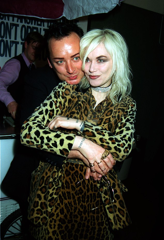 Pam first rose to prominence in the 1980s, creating latex, mesh and razor-sharp silhouettes that made her a favourite of the underground club scene (pictured with Boy George in 1996)