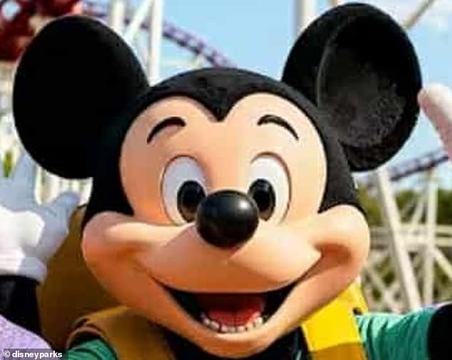 The thumbnail showed Garrett 'The Purple Hoser' Hilbert sitting next to Mickey Mouse on a roller coaster, however, the beloved character sported bizarre, tiny and sharp teeth