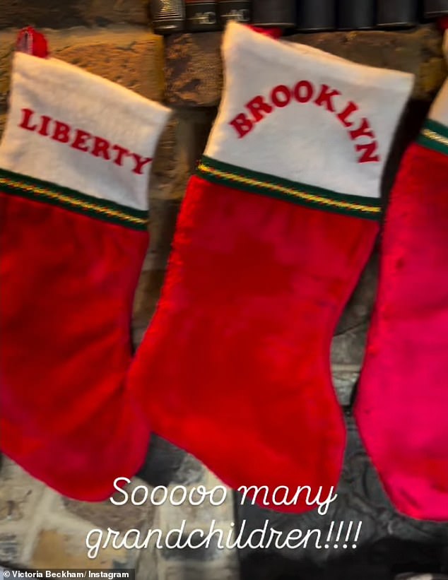 It comes after Brooklyn Beckham's gran begged him to come home for Christmas with a pointed Instagram snap of his personalised stocking hanging on her fireplace on Friday