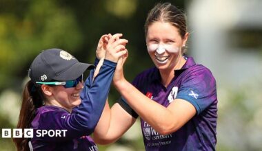 Scotland's Chloe Abel (right) celebrates