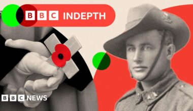 A general view shows the "Blood Swept Lands and Seas of Red" installation of ceramic poppies in the moat area of the Tower of London in London