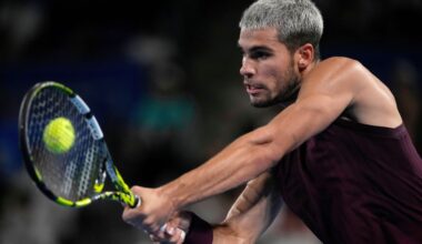 Carlos Alcaraz lifts trophy as year-end No. 1 player