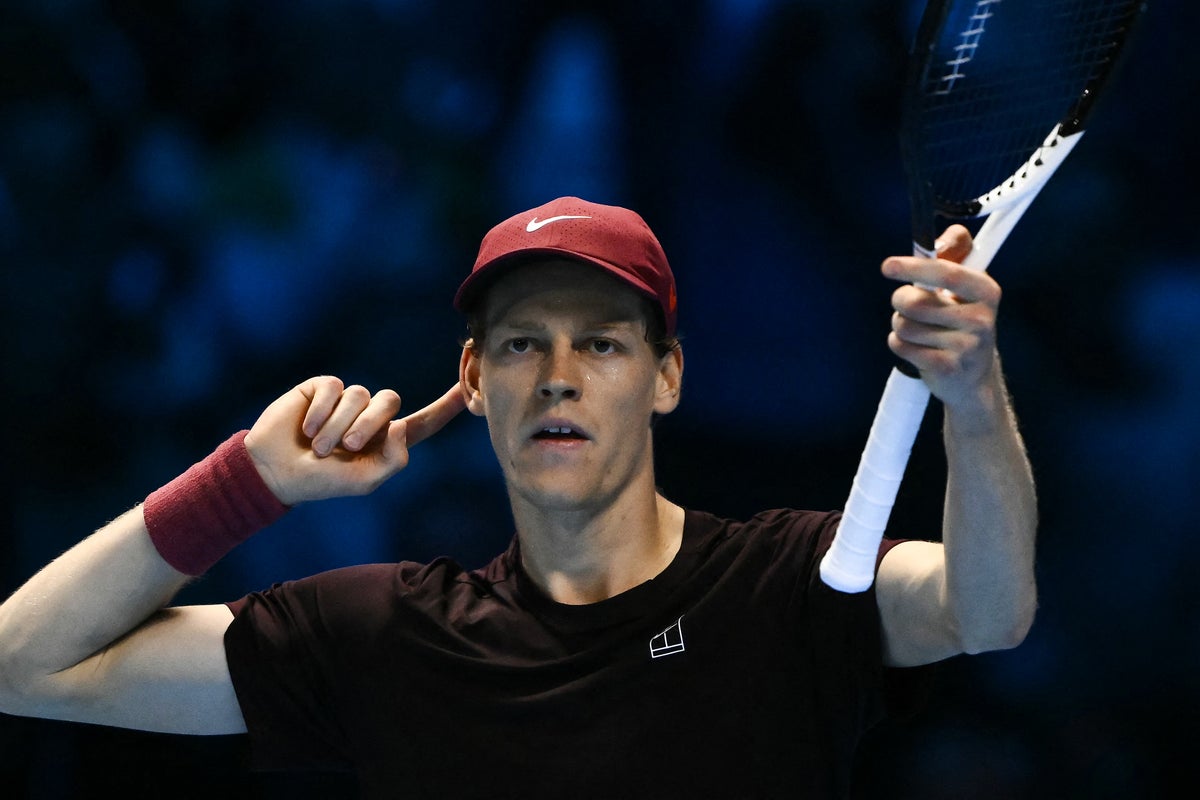 Jannik Sinner steals Carlos Alcaraz’s trademark move in fitting end to 2025 tennis season