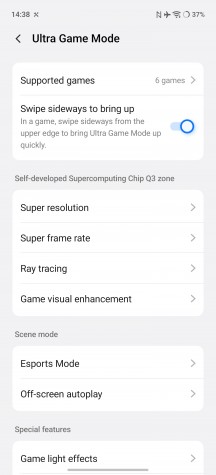 Ultra Game mode settings and features - Iqoo 15 review
