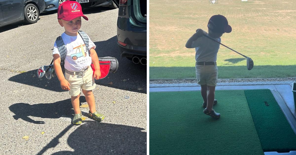 Two-year-old boy becomes youngest member of Worthing Golf Club