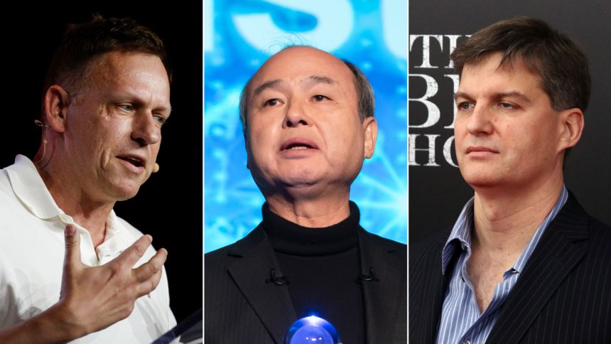Peter Thiel and Masayoshi Son have sold all of their Nvidia shares, while Michael Burry is shorting the stock.