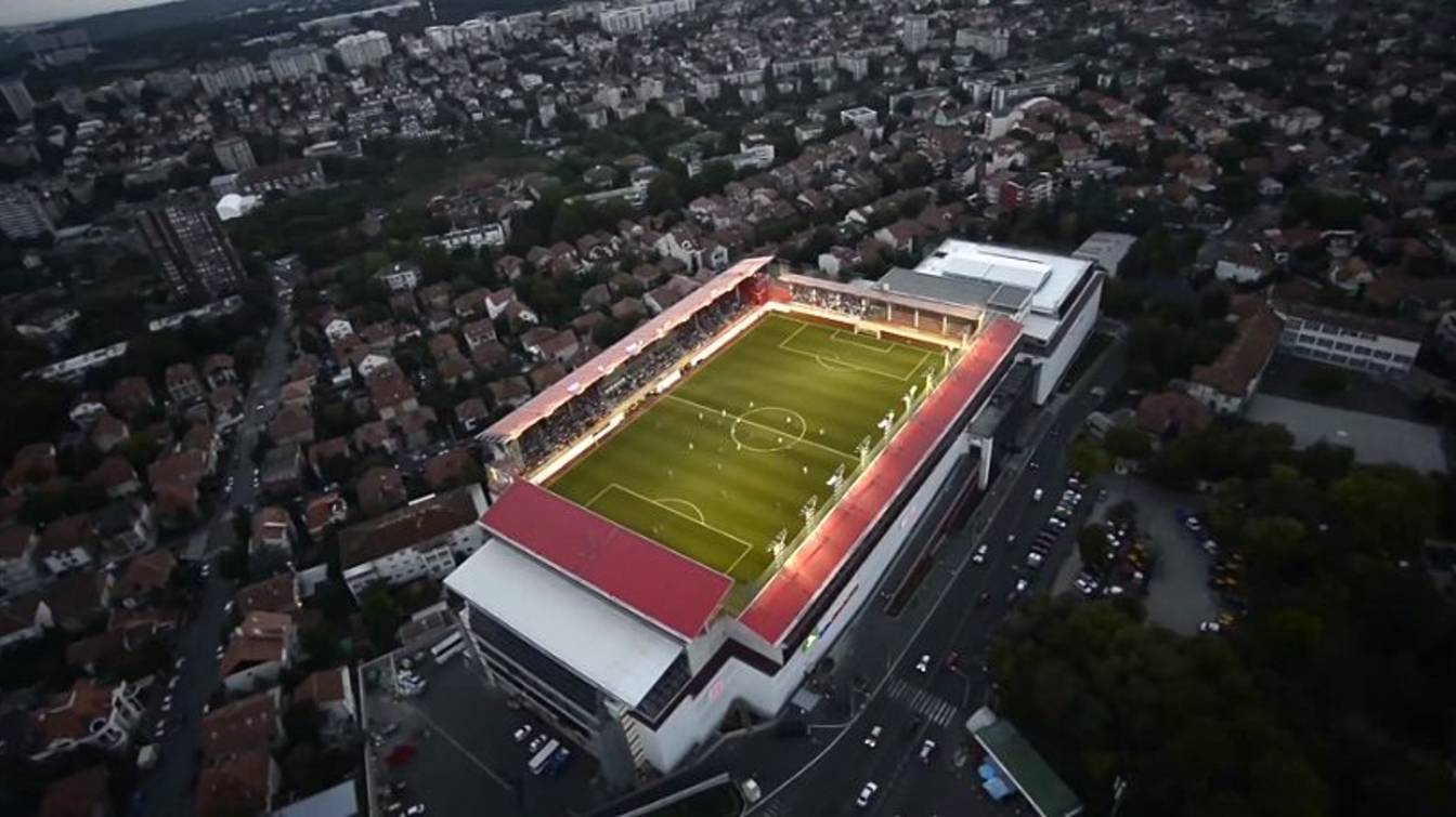 The Voždovac Stadium is trully a unique structure.