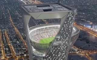 Saudi Arabia: Neom Sky Stadium on a skyscraper. A crazy project or just fake news?