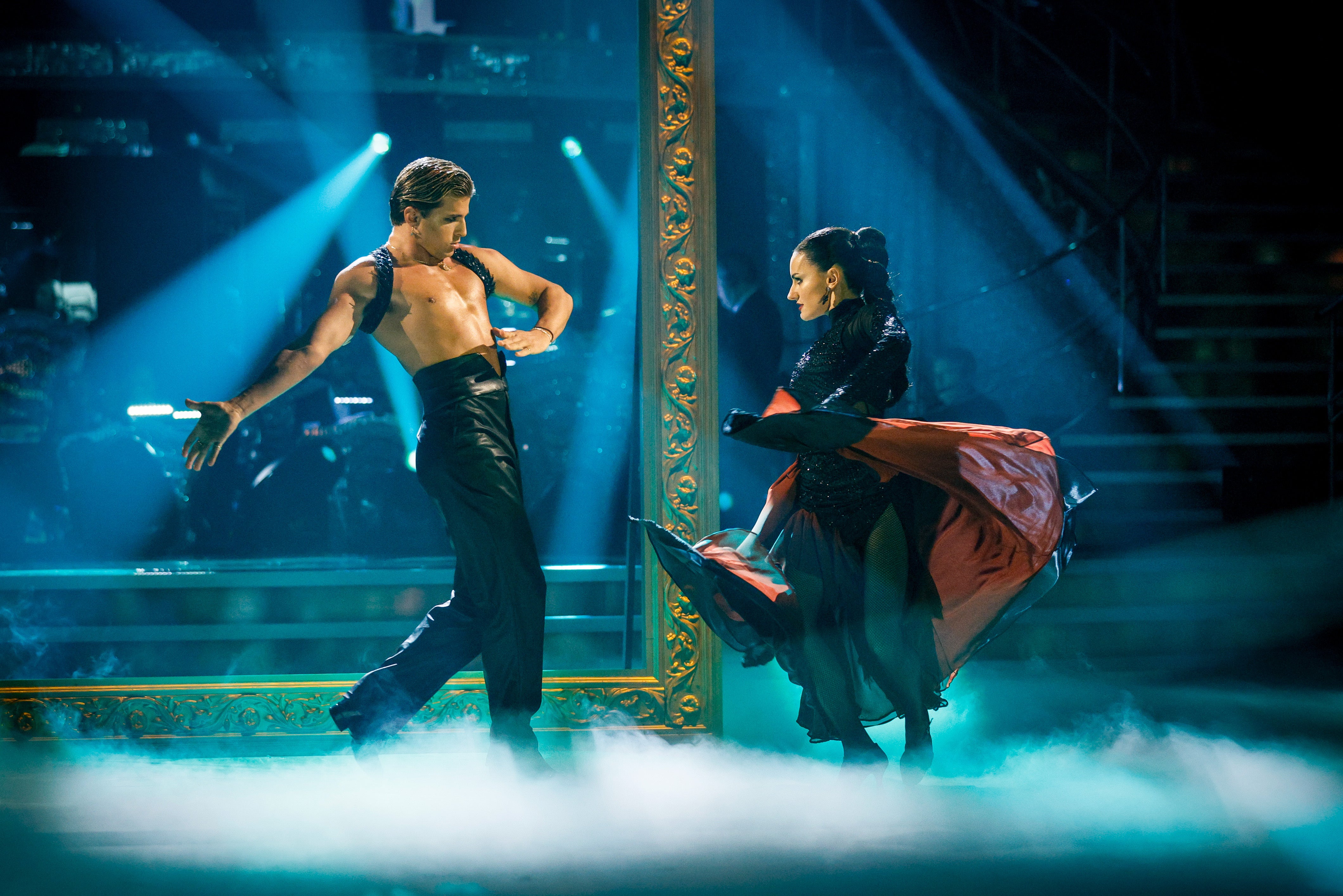Nikita Kuzmin and Amber Davies dancing a Paso Doble on ‘Strictly’