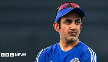 South Africa's Simon Harmer bowls during the fifth day of the second Test cricket match between India and South Africa at the Barsapara Cricket Stadium in Guwahati on November 26, 2025.