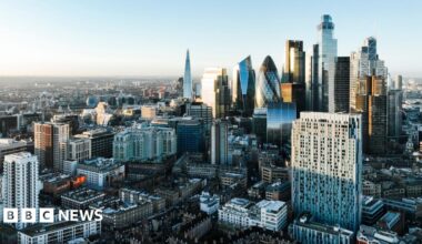City of London pictured from above