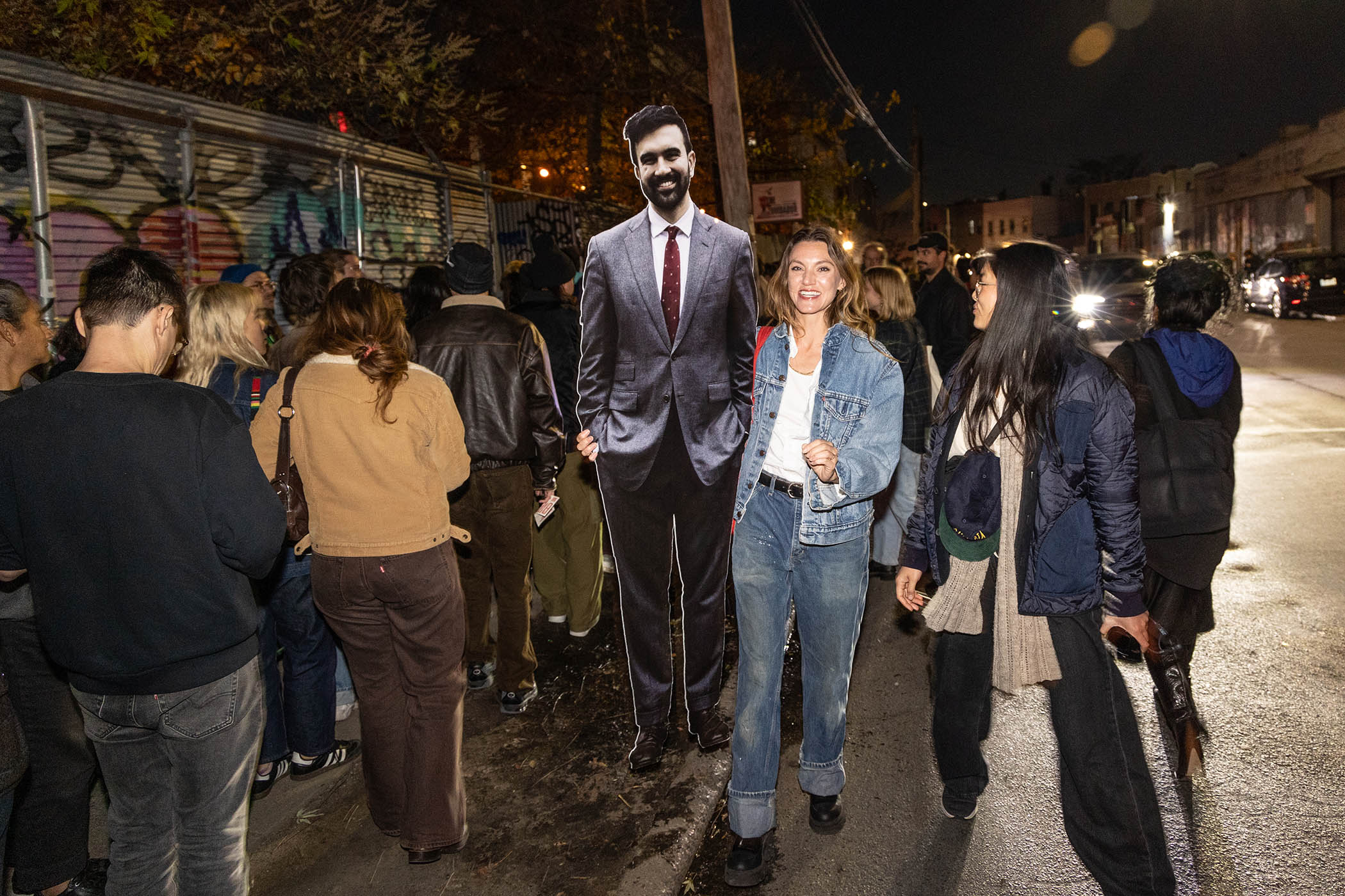 Supporters on the streets