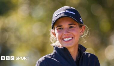 Kai Trump smiles at the Pelican Golf Club in Belleair, Florida