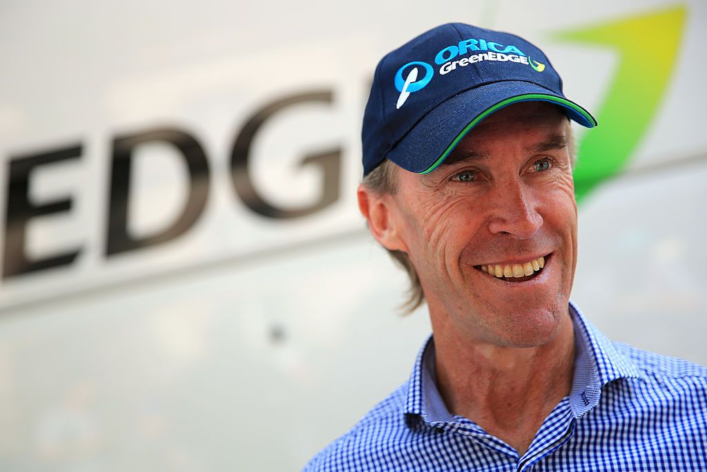 SAINT-POURCAIN-SUR-SIOULE, FRANCE - JULY 13: Orica Greenedge Director Sportif Neil Stephens smiles ahead of stage fourteen of the 2013 Tour de France, a 191KM road stage from Saint-Pourcain-sur-Sioule to Lyon, on July 13, 2013 in Saint-Pourcain-sur-Sioule, France. (Photo by Doug Pensinger/Getty Images)