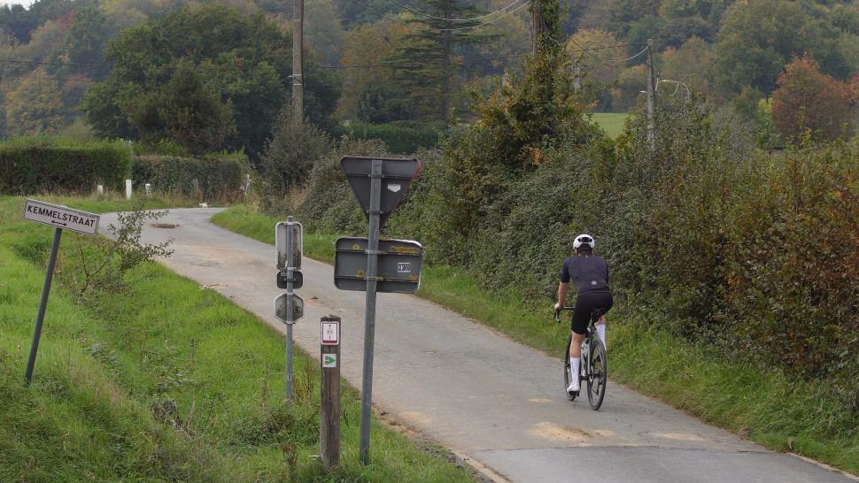 Liam rides through Belgium