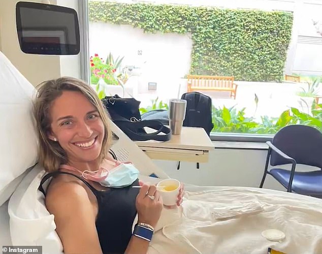 Marisa Peters, a mother of three from California (pictured here), then 39, was diagnosed with stage three rectal cancer in the summer of 2021. Peters' cancer is considered early-onset, referring to cases in people under 50, which are on the rise in the US