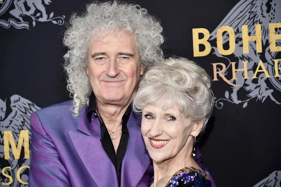 Queen guitarist Brian May and wife Anita Dobson (Getty Images)