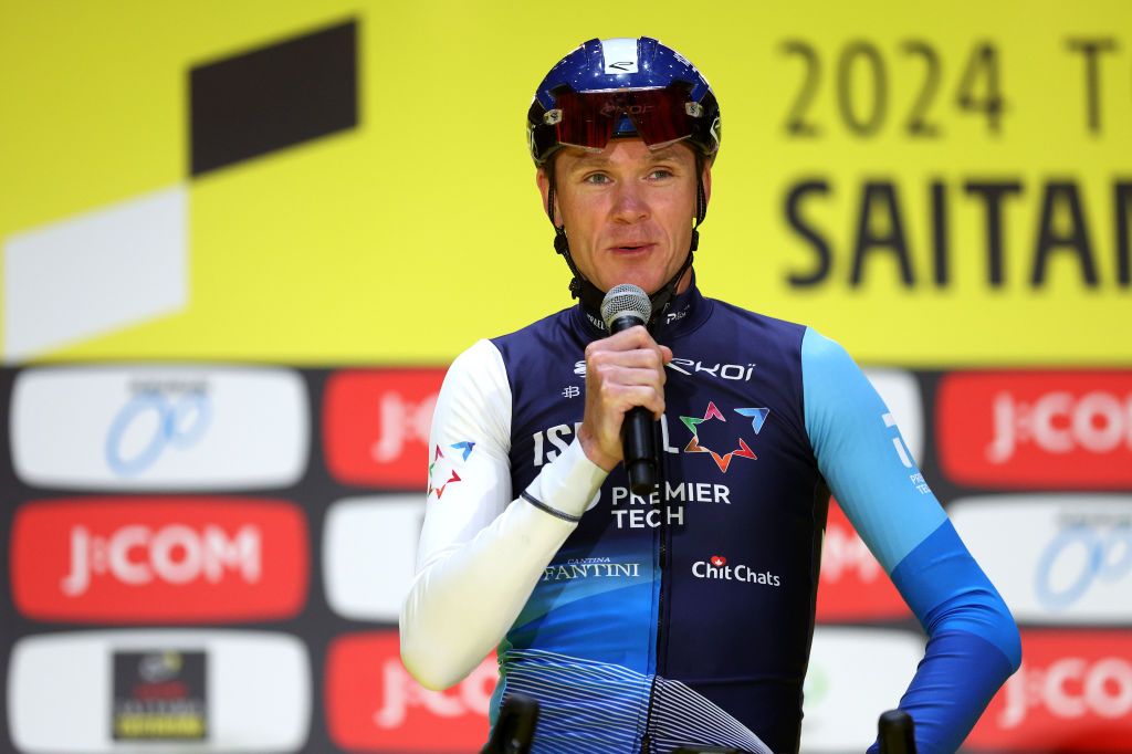 SAITAMA, JAPAN - NOVEMBER 02: Chris Froome of The United Kingdom and Team TDF Legends prior to the 10th Tour de France Saitama Criterium 2024 - Criterium Race a 61.2km one day race from Saitama to Saitama on November 02, 2024 in Saitama, Japan. (Photo by Rhode Van Elsen/Getty Images)