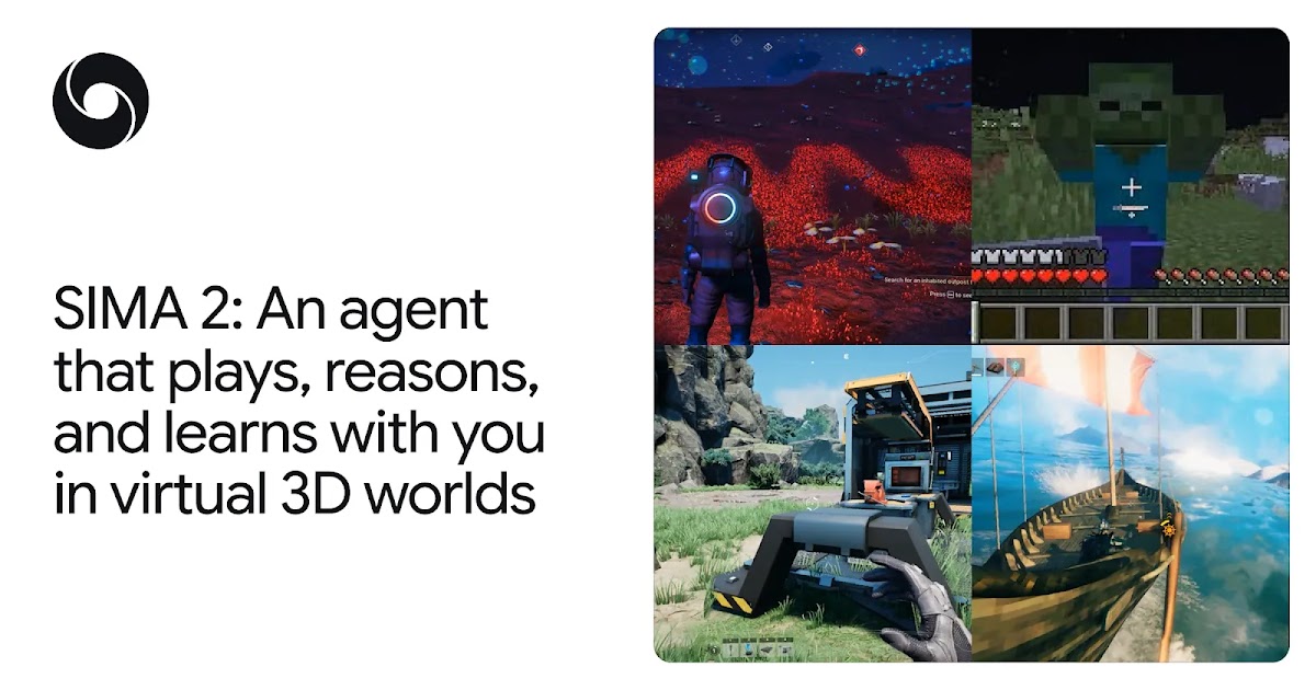 SIMA 2: A Gemini-Powered AI Agent for 3D Virtual Worlds