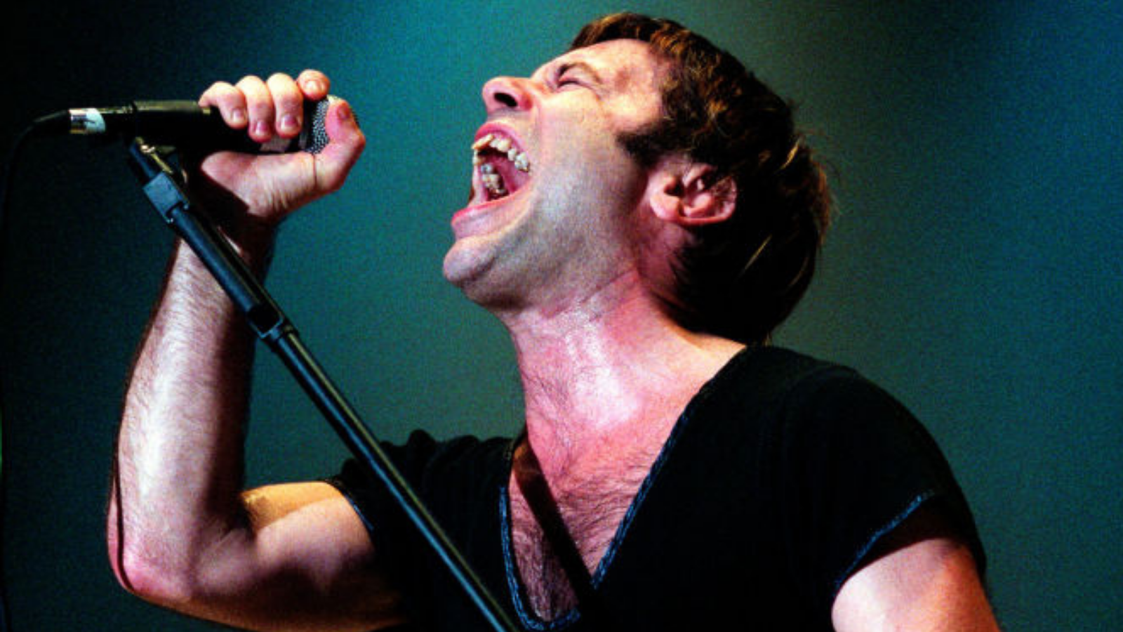 Iron Maiden with lead singer Bruce Dickinson performs at Ahoy Rotterdam, Netherlands 10th September 1999.