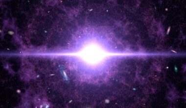 A bright explosion in the middle of a group of galaxies