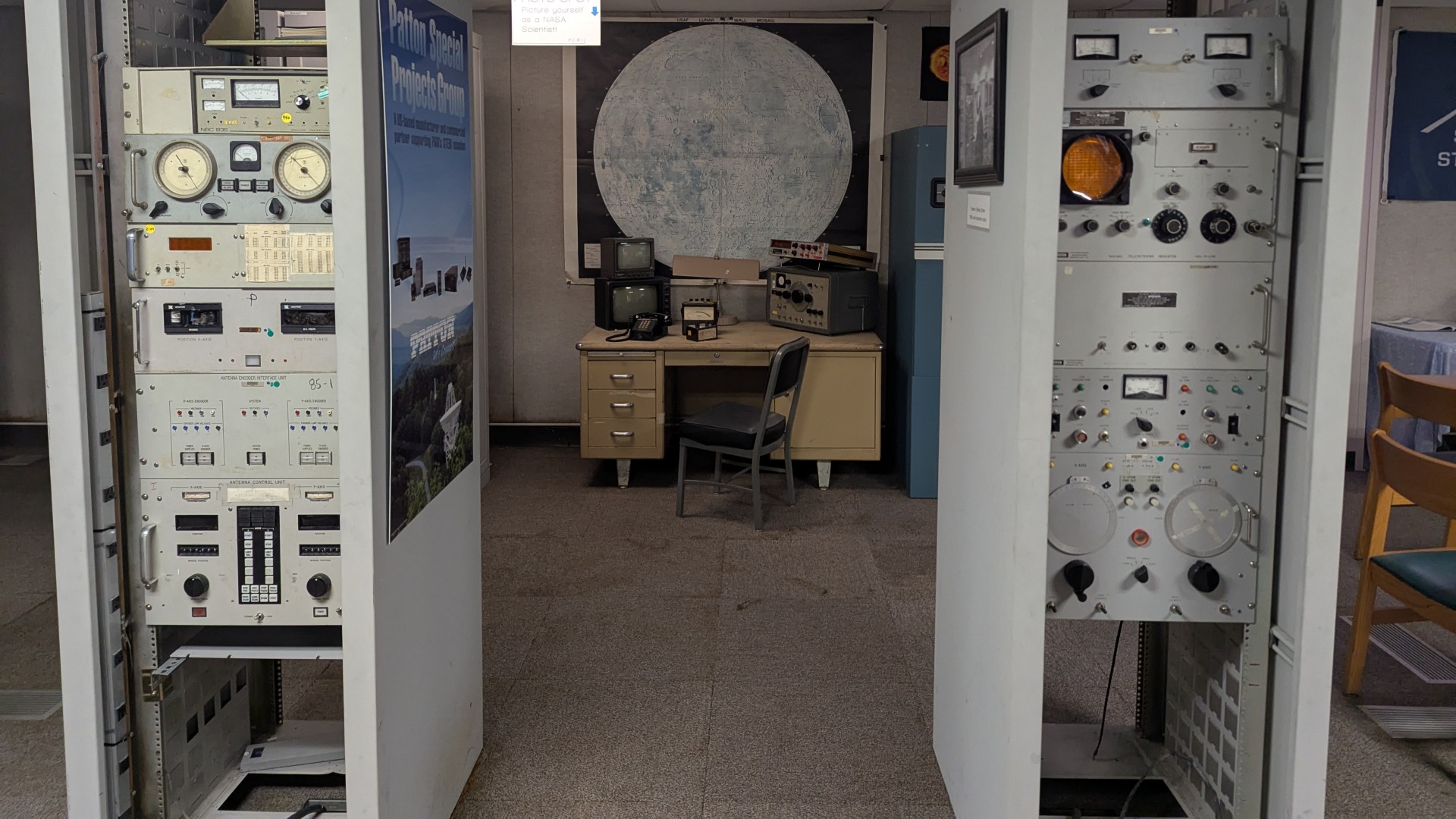 racks of old electronic equipment