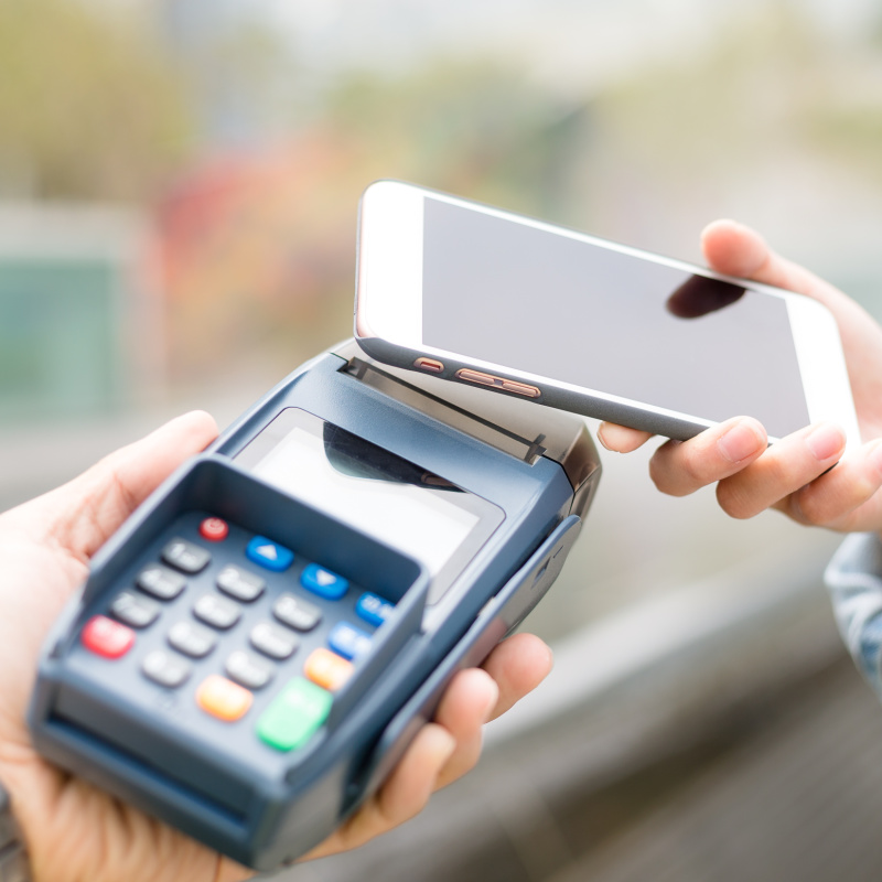Contactless Card Payment with Phone in Bali