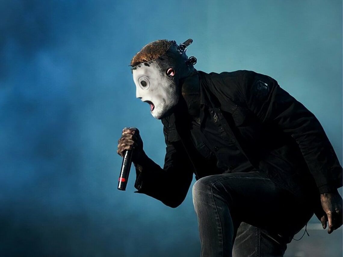 Vocalist Corey Taylor of the heavy metal band Slipknot performing at Optimus Alive Festival in Portugal.