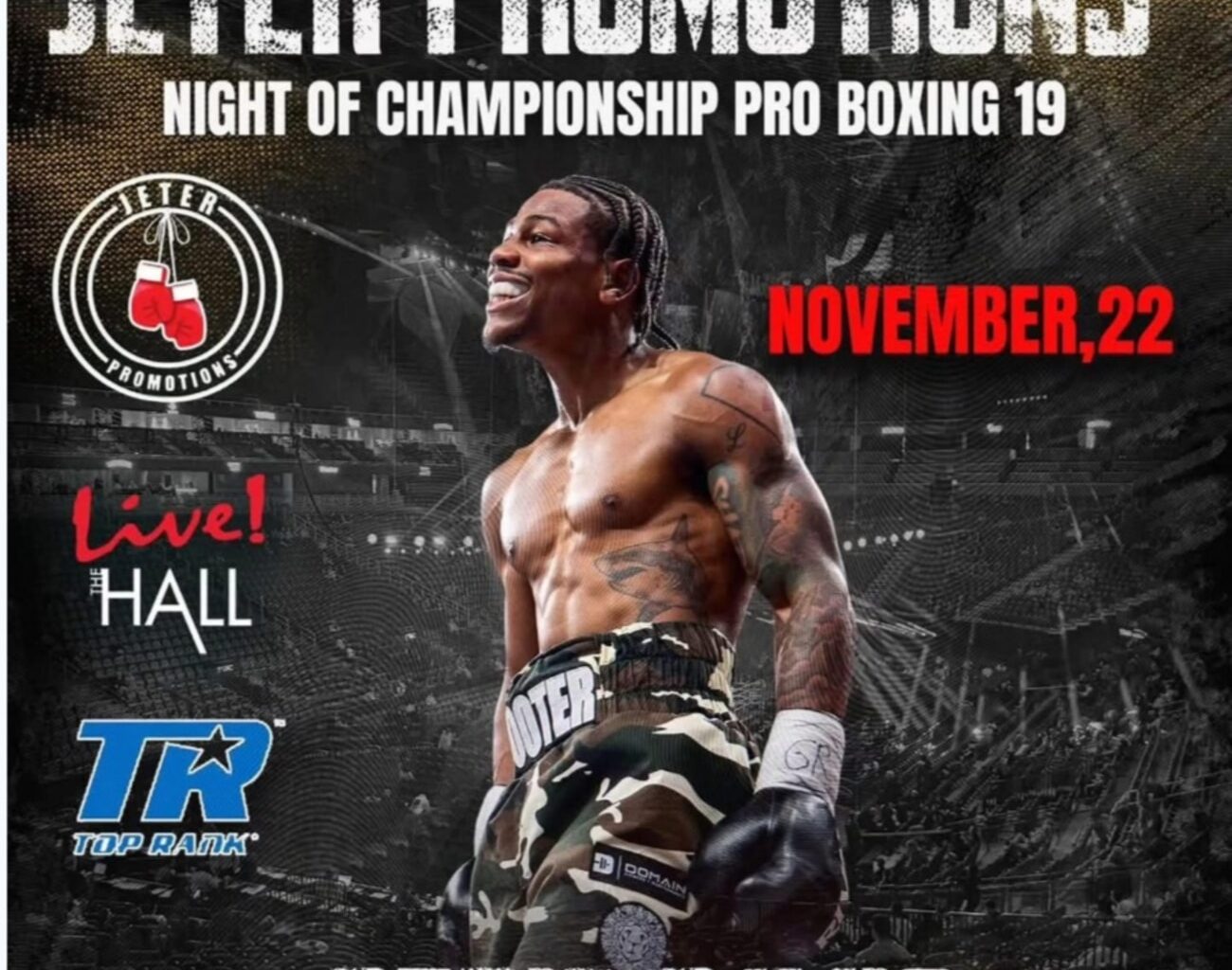 Image: Top Rank Prospect Deric "Scooter" Davis In Action On Jeter Promotions Card