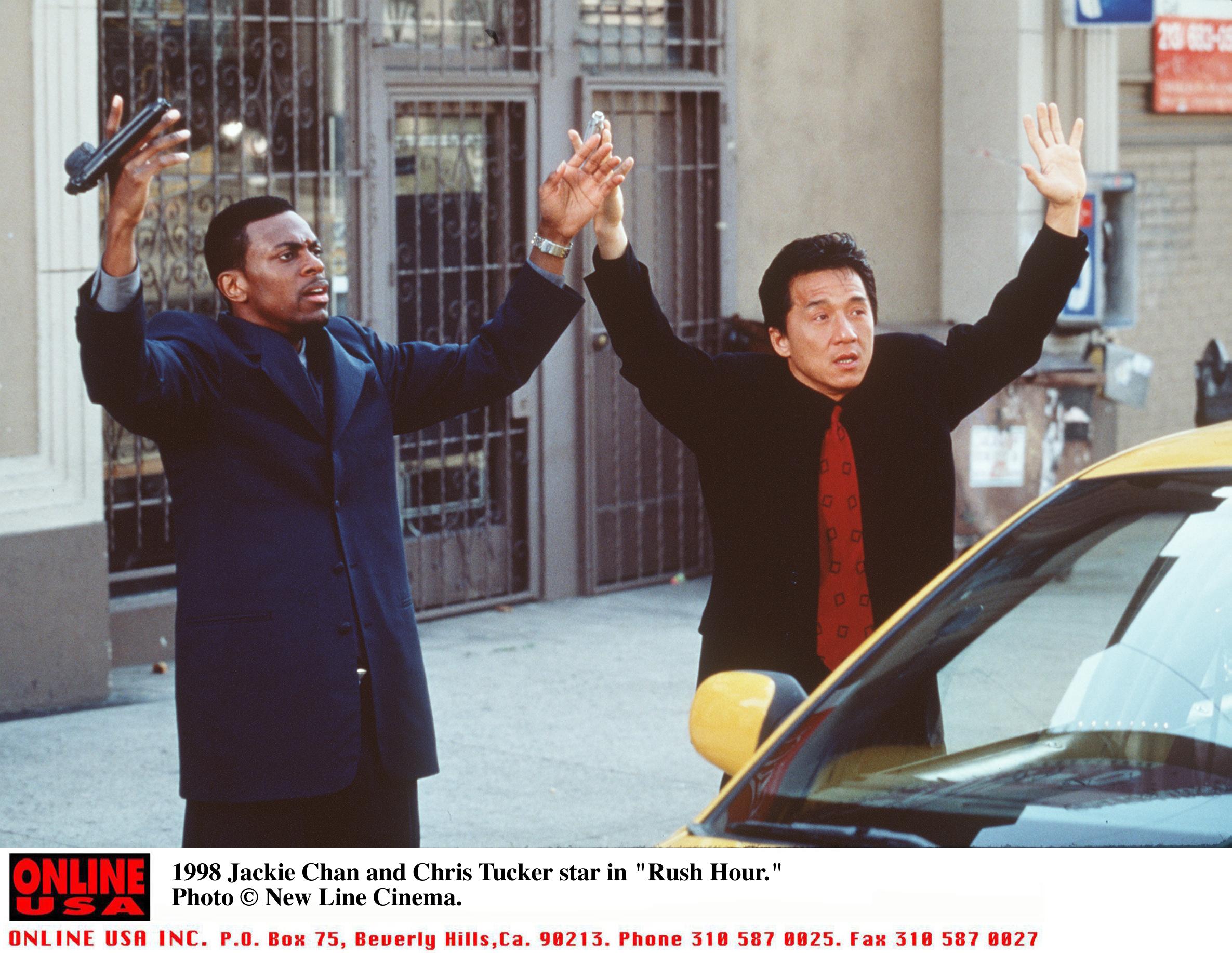 Rush Hour premiered in 1998, starring Jackie Chan and Chris Tucker