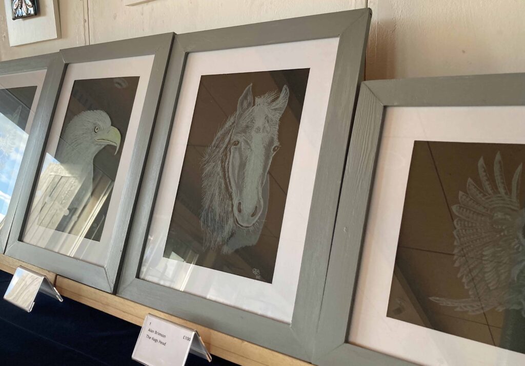 Exhibition of glass at Durlston