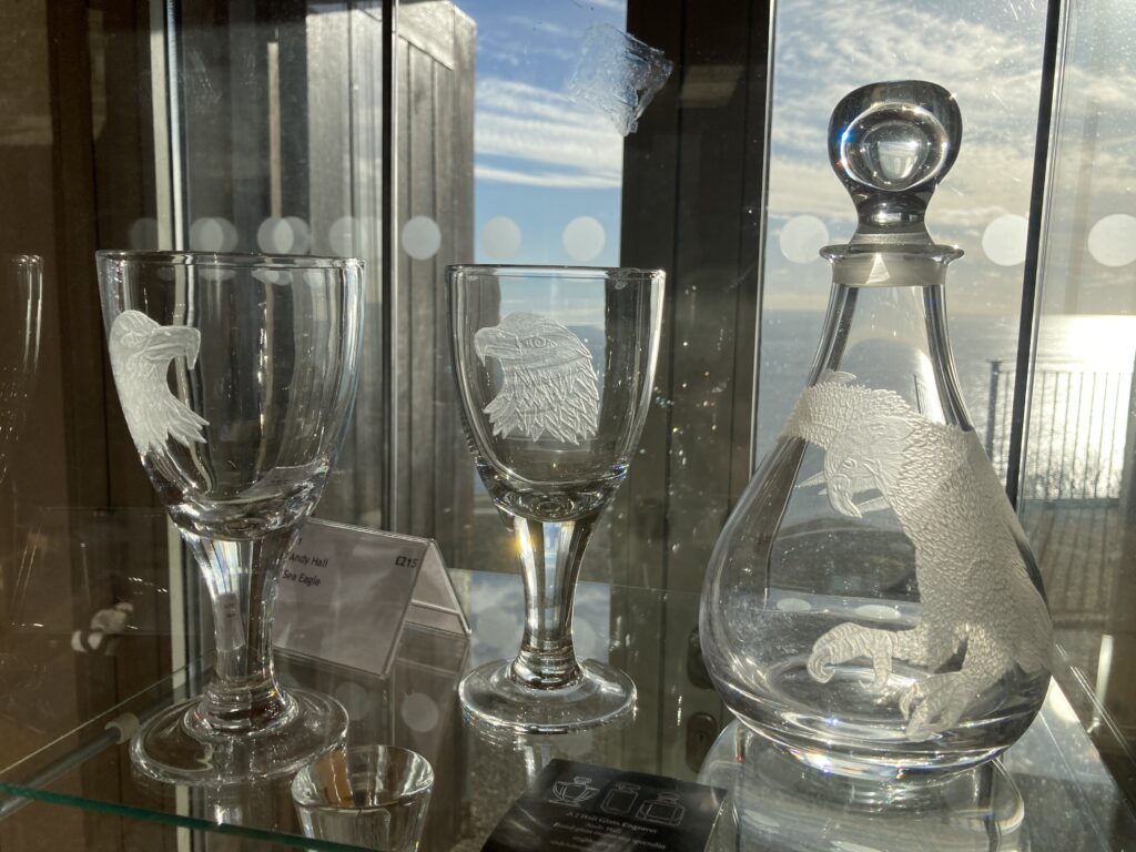 Exhibition of glass at Durlston