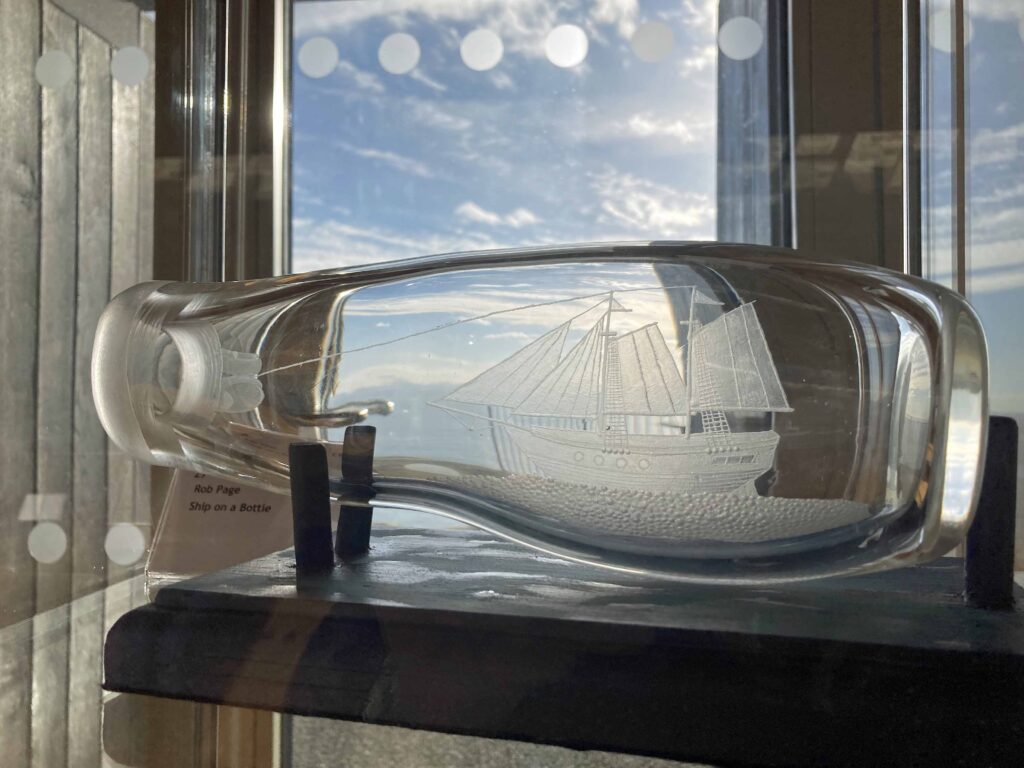 Exhibition of glass at Durlston