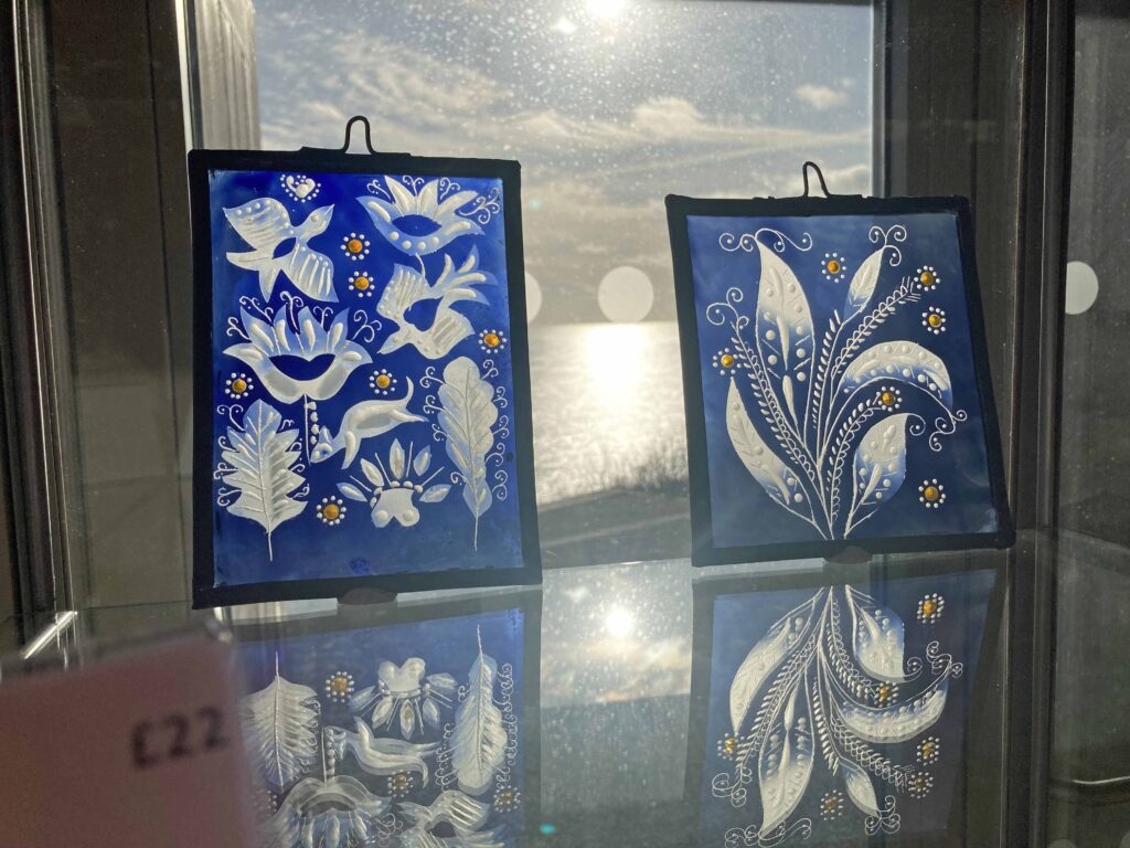 Exhibition of glass at Durlston