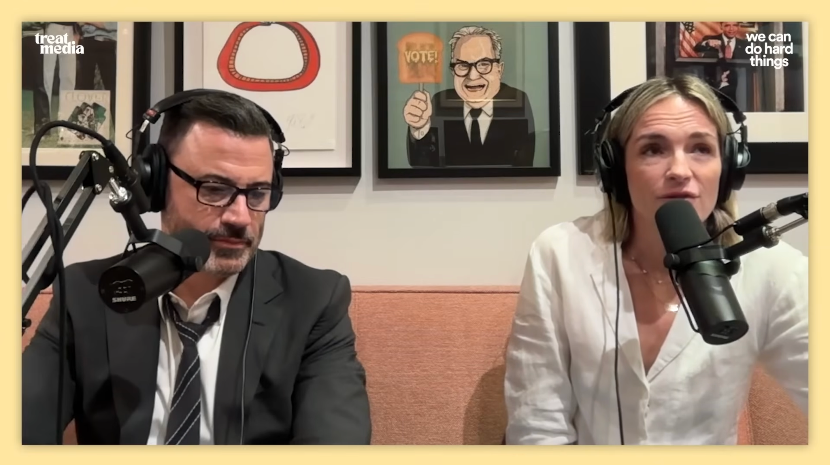 Jimmy Kimmel and Molly McNearney made a joint appearance on 'We Can Do Hard Things'