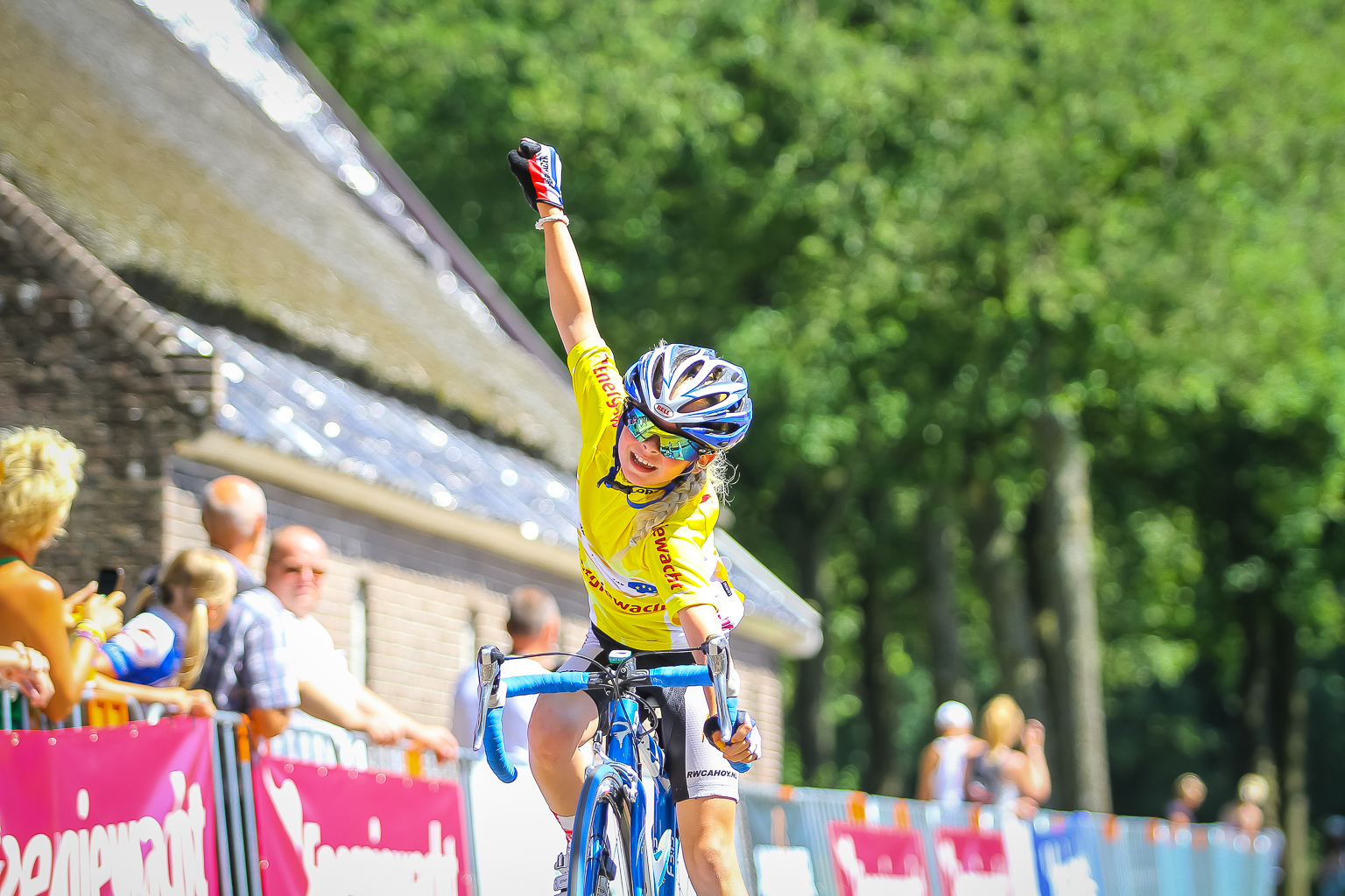 Babette van der Wolf racing as a junior