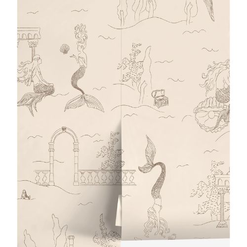 Lulu and Georgia, Sarah Sherman Samuel Mermaid Toile Wallpaper