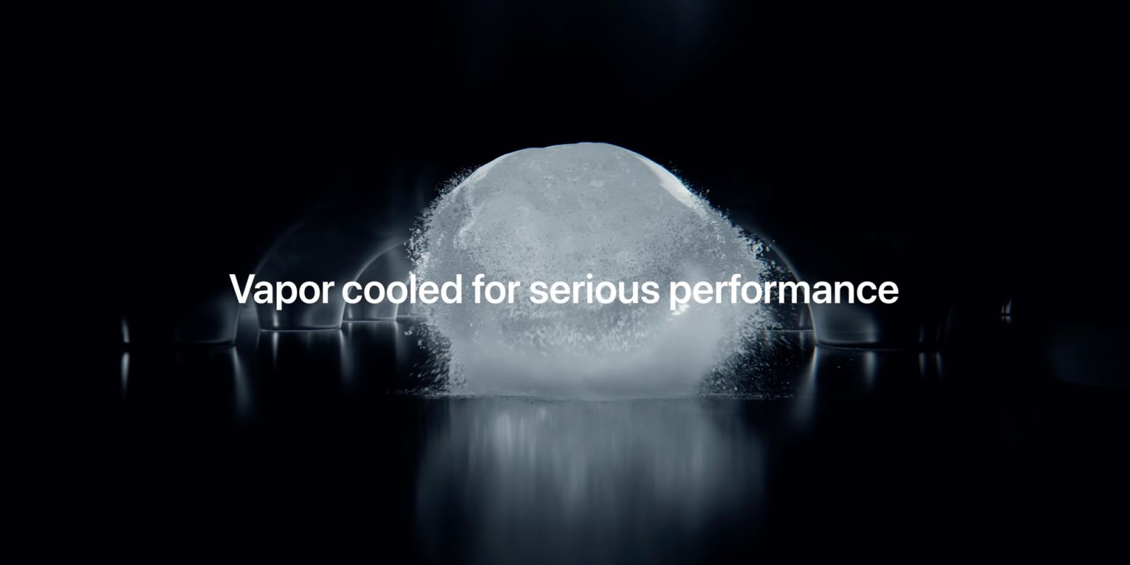 New Apple video highlights vapor chamber liquid cooling in iPhone 17 Pro | Screengrab water droplet with the strap line: Vapor cooled for serious performance