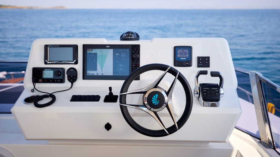 Helm on Omaya Yachts Omaya 50