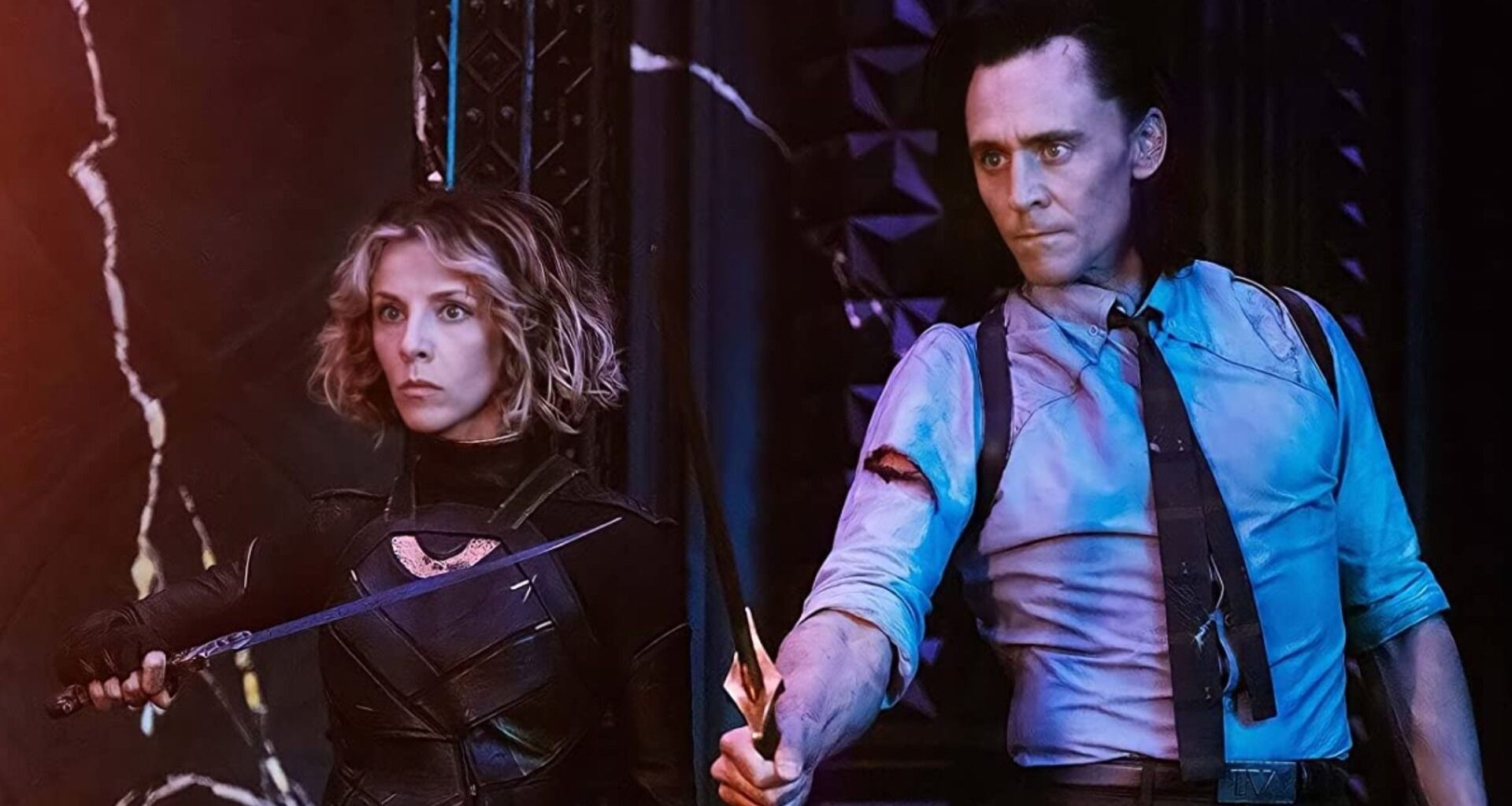 Sophia Di Martino and Tom Hiddleston in Loki