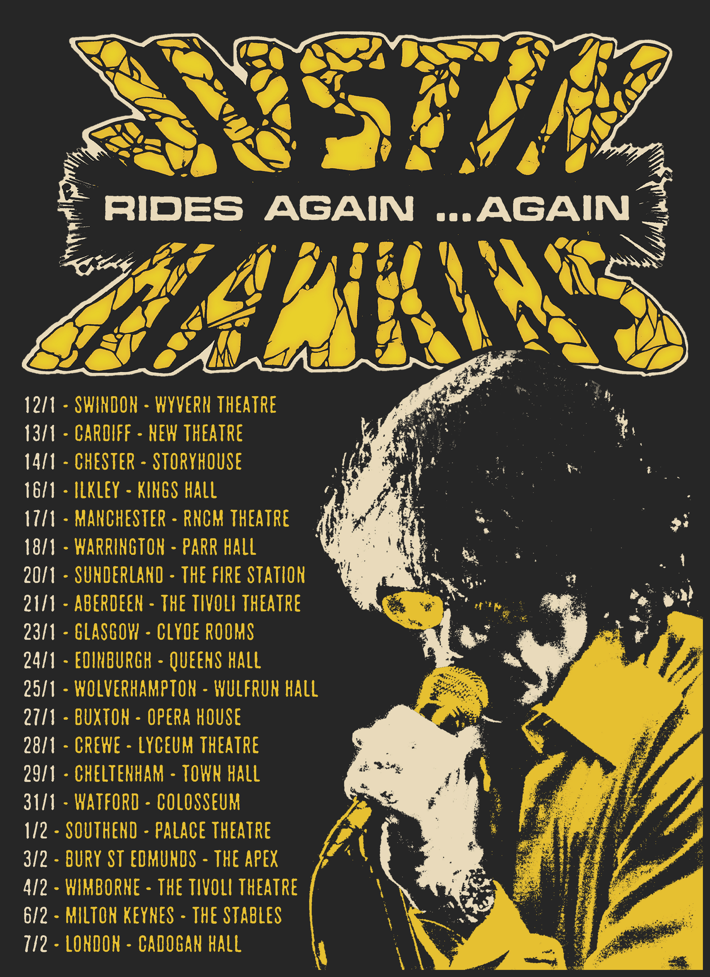 Justin Hawkins Rides Again Tour poster
