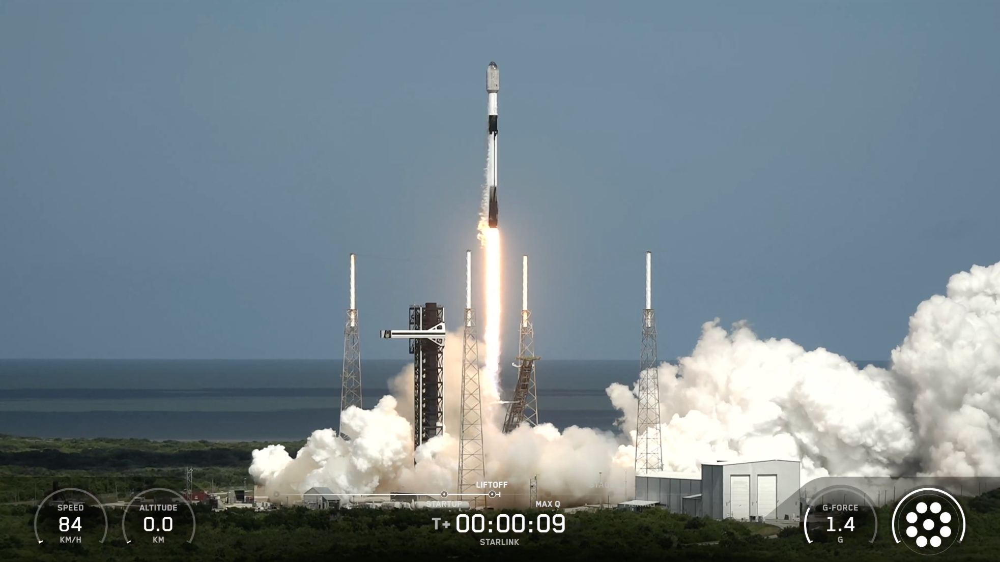 A SpaceX Falcon 9 rocket launches 28 Starlink satellites from Florida&rsquo;s Cape Canaveral Space Force Station on Oct. 19, 2025.