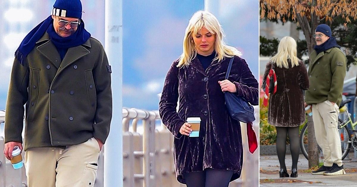 David Harbour enjoys cosy stroll with model as Lily Allen divorce drama continues