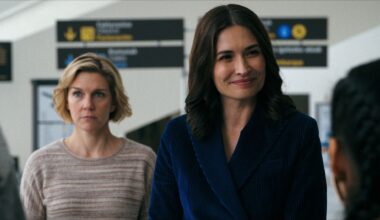 Rhea Seehorn as Carol and Karolina Wydra as Zosia in Pluribus.