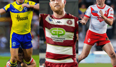 George Williams, Luke Thompson and Lewis Dodd of Super League