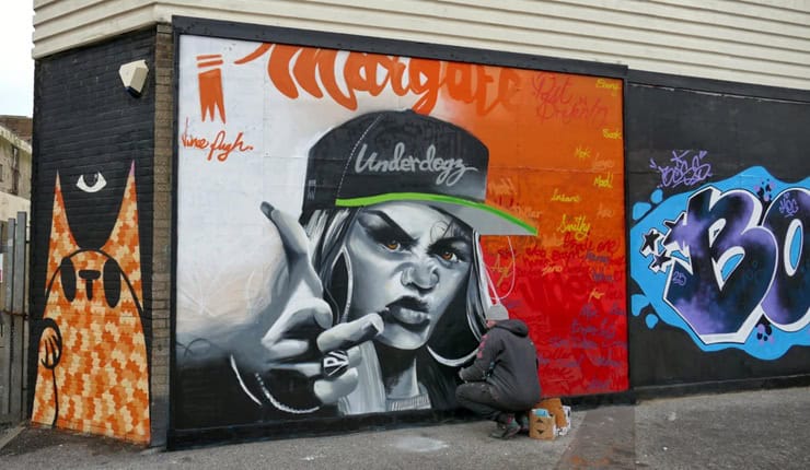 Graffiti artists create new works at Arlington House hoardings – The Isle of Thanet News